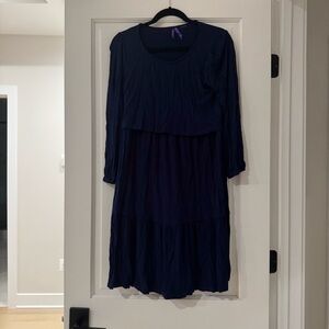 Seraphine Navy Long Sleeve Dress